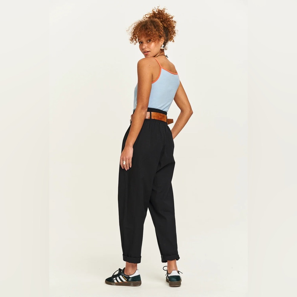 Lucy & Yak Alexa Cotton Trousers in Black